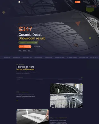 Premium Car Detailing Landing Page Template
