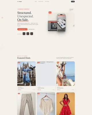 Geometric Fashion Flash Sale Landing Page