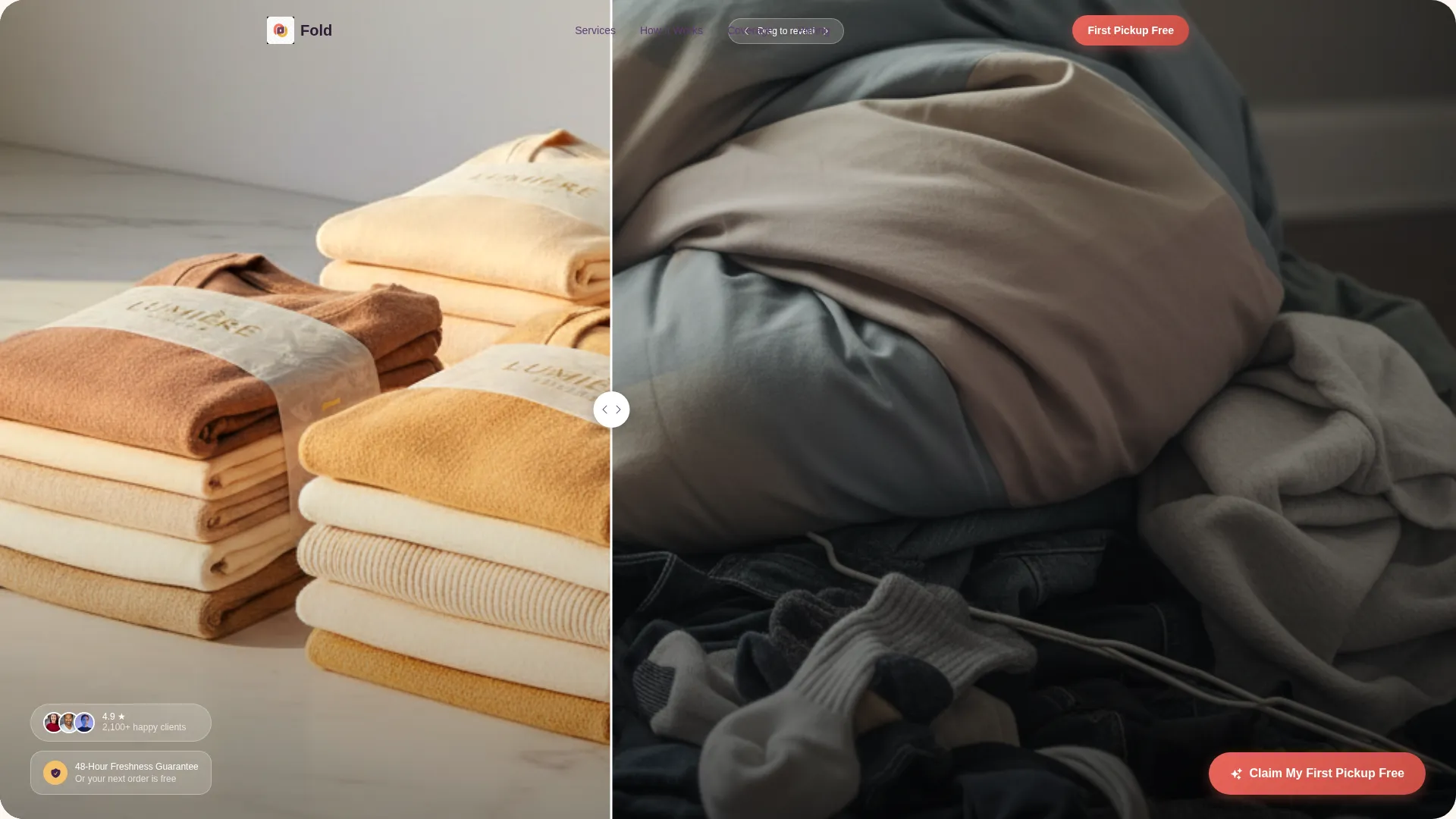 Premium Laundry Service Landing Page Template