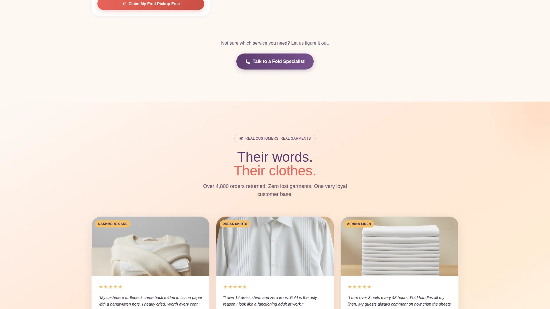 Premium Laundry Service Landing Page Template