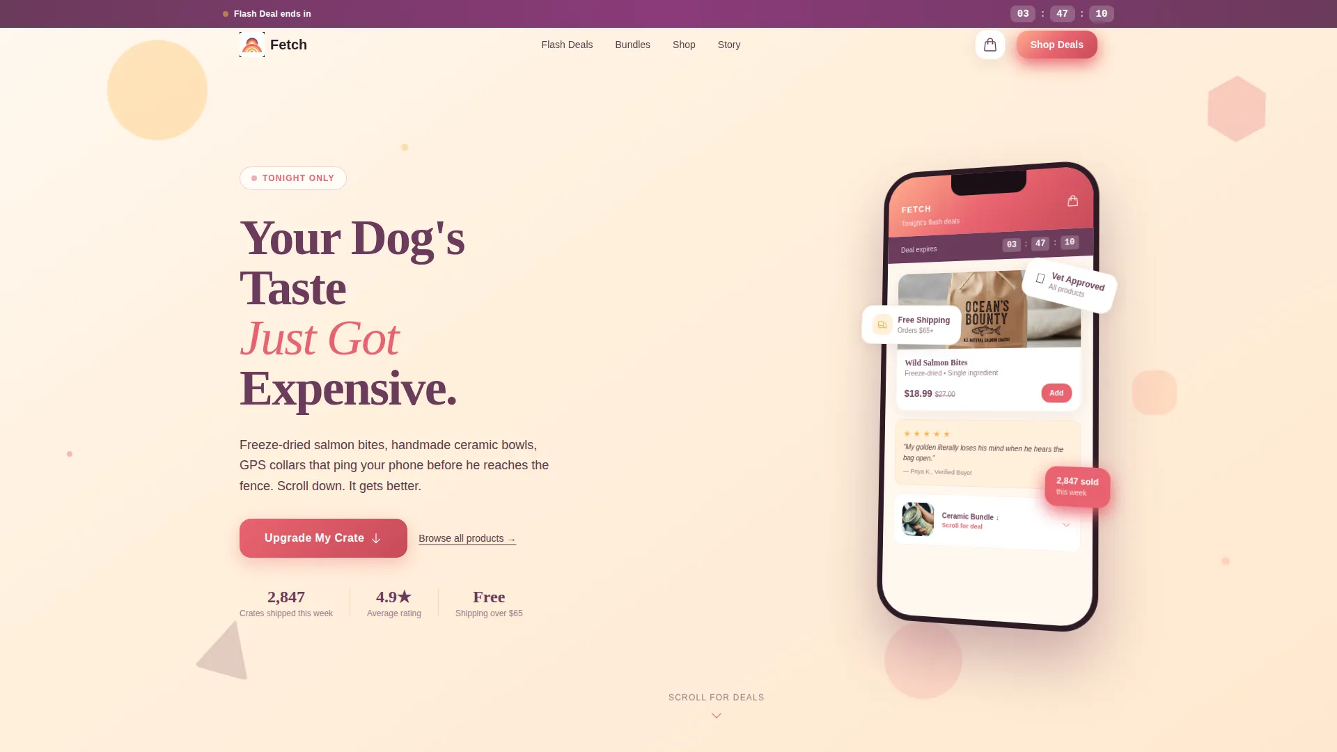 Premium Pet Shop Landing Page Template