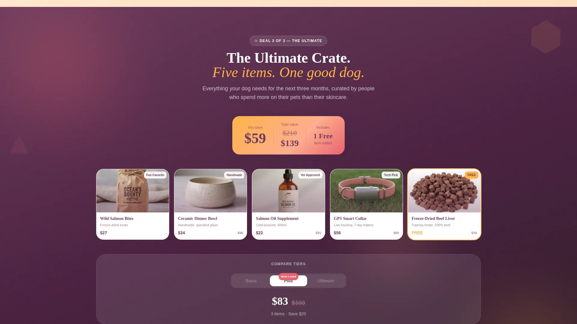 Premium Pet Shop Landing Page Template