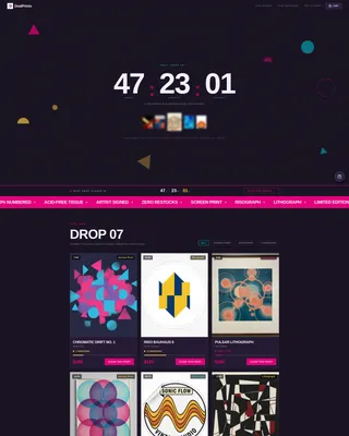 Limited Edition Art Drop Landing Page Template