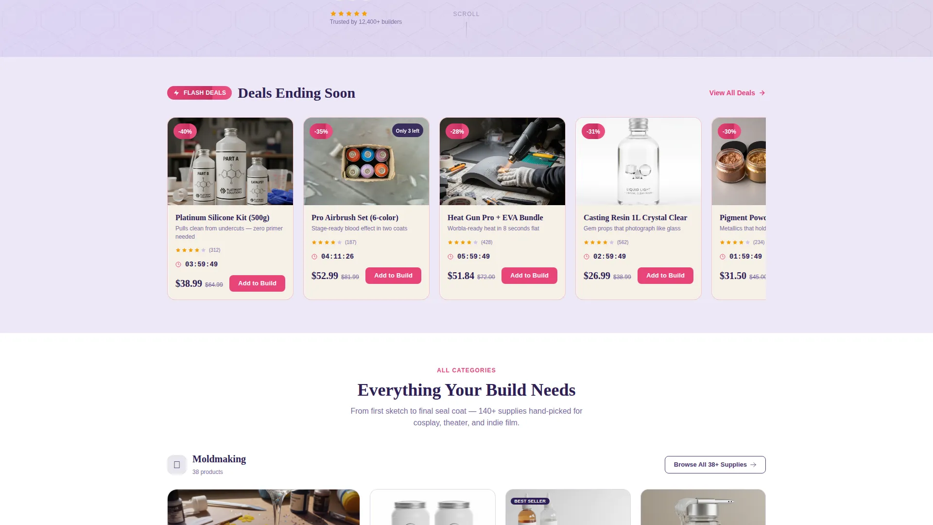 Hobby & Passion Supplies Professional Website Template