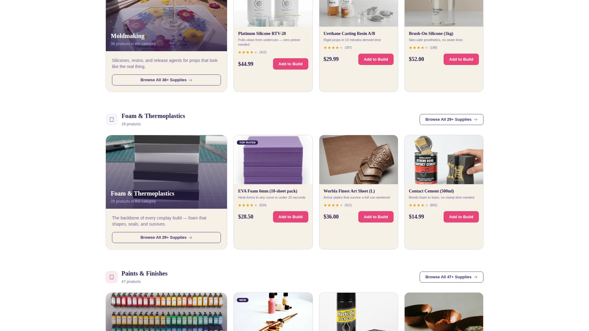 Hobby & Passion Supplies Professional Website Template