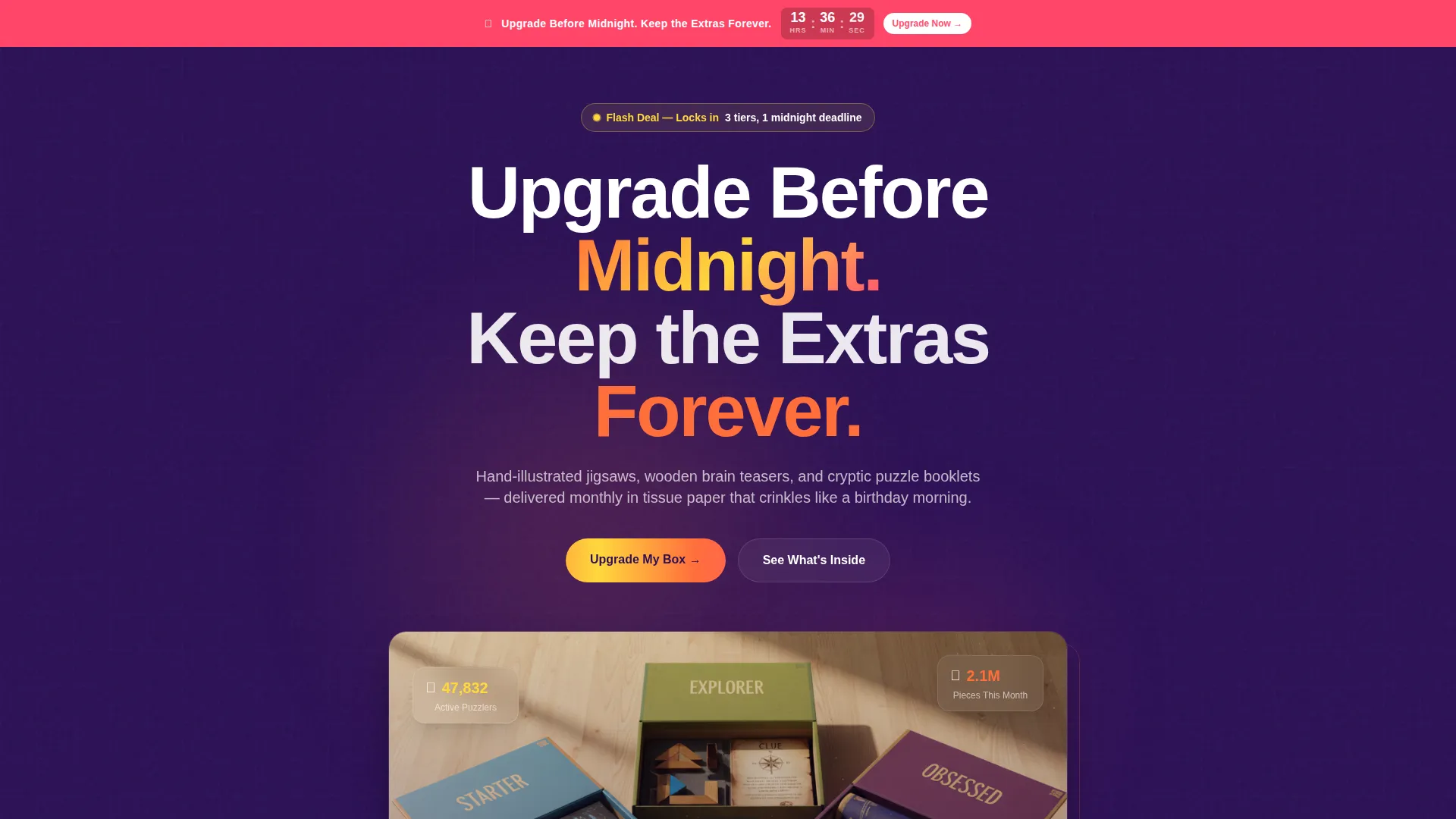 Subscription Box Services Pre-Launch & Coming Soon Website Template
