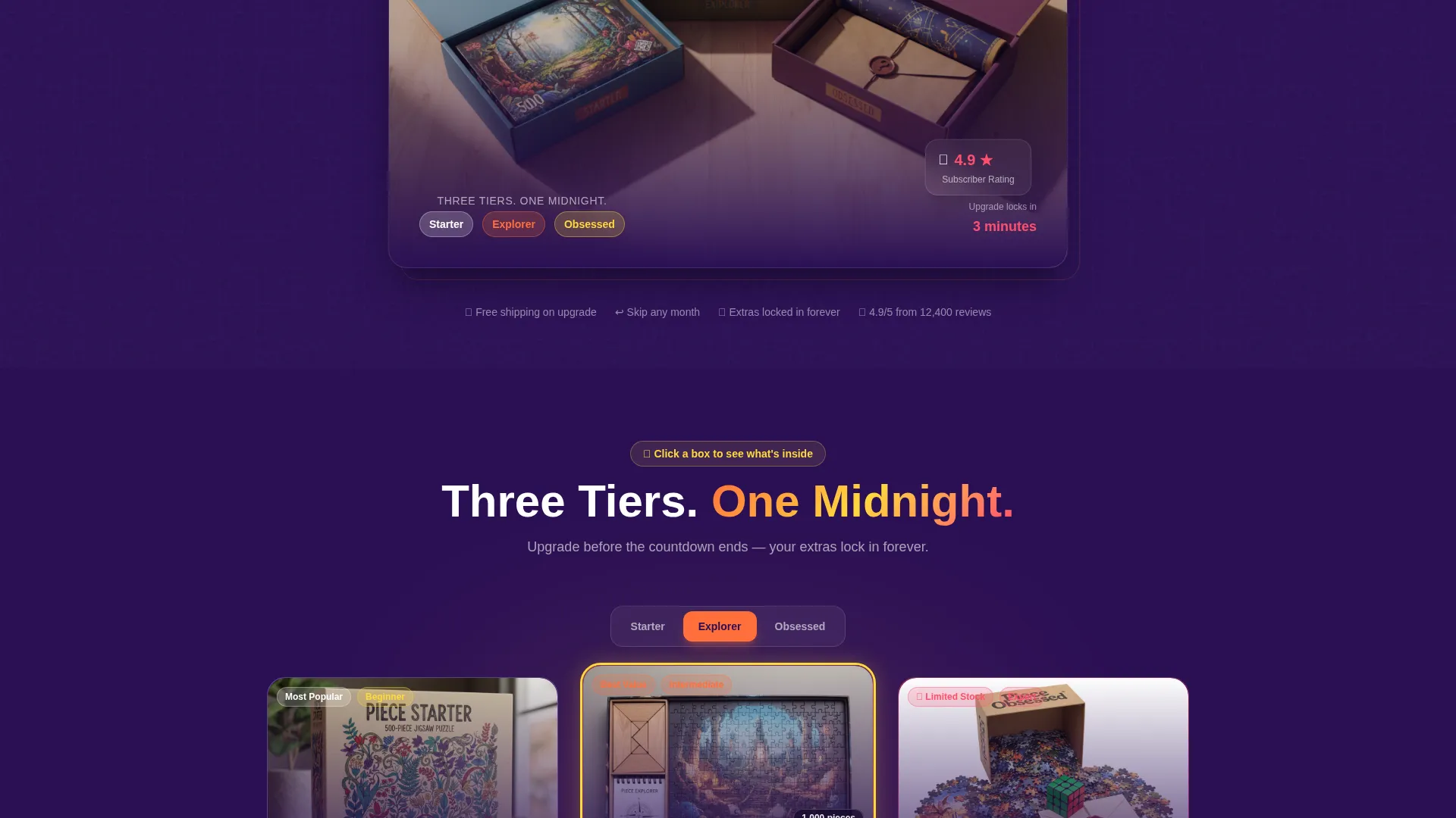 Subscription Box Services Pre-Launch & Coming Soon Website Template
