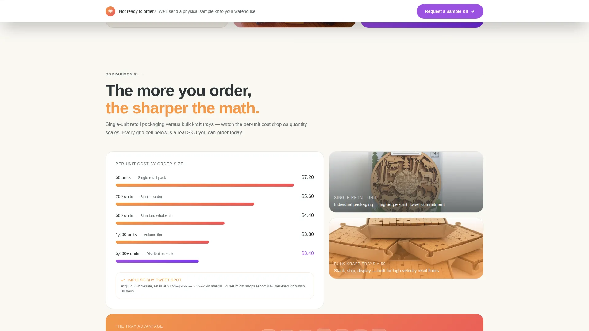 Playful Wholesale Puzzles Bento Grid Landing Page