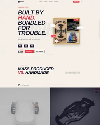Artisan RC Cars & Drones Hobby Store Landing Page