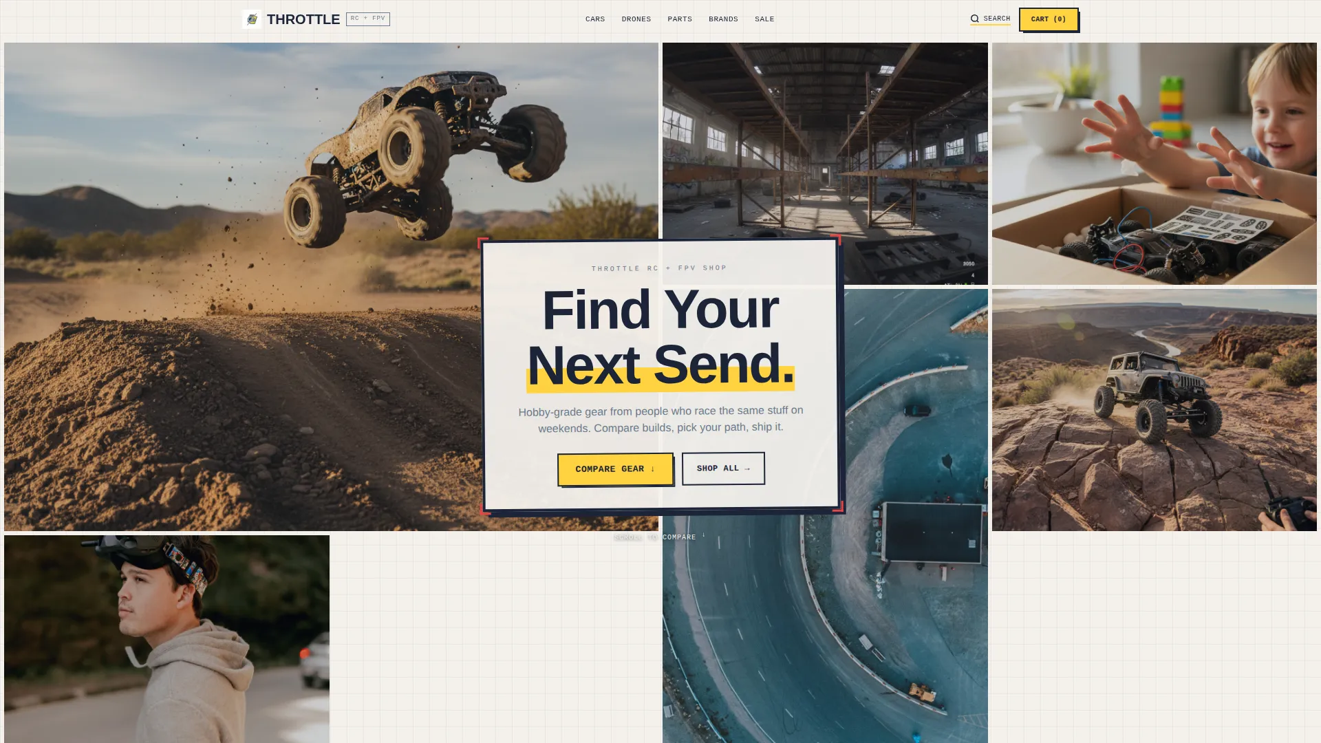 RC & Drone Hobby Store Landing Page Template