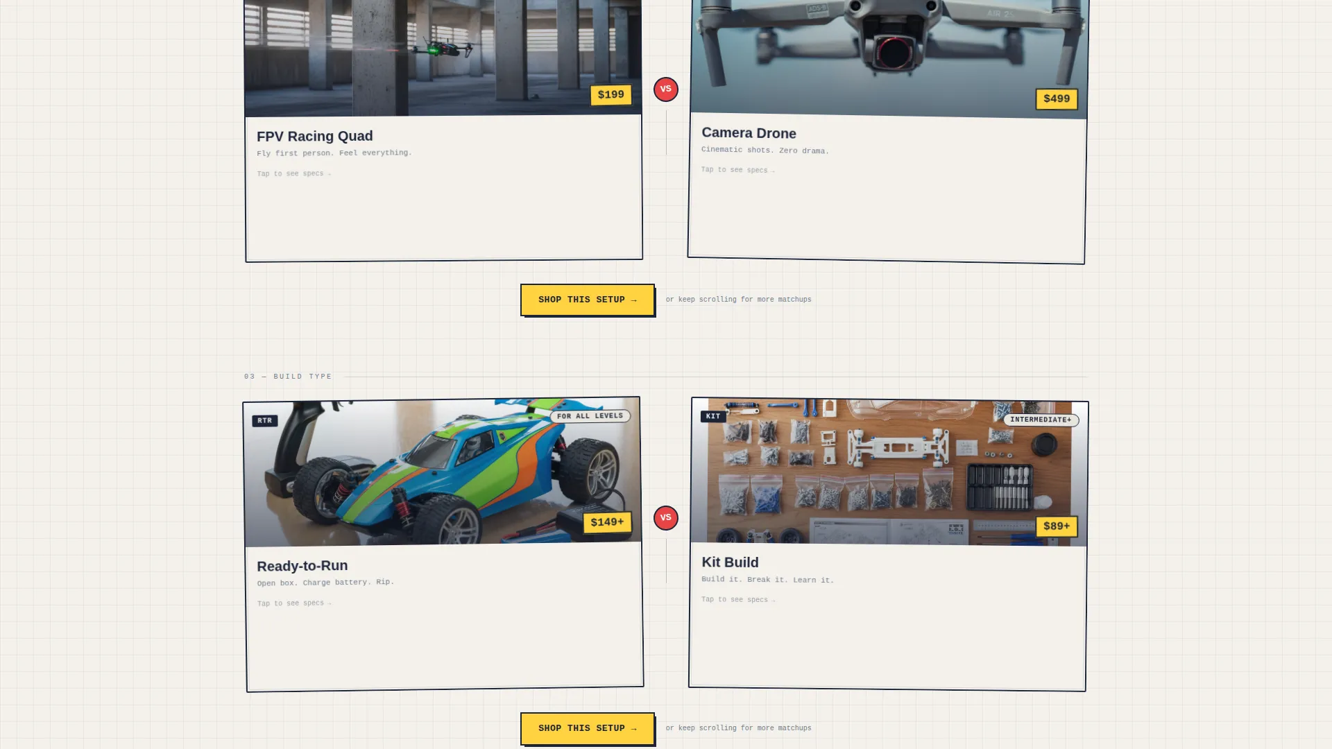 RC & Drone Hobby Store Landing Page Template