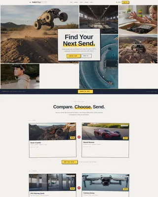 RC & Drone Hobby Store Landing Page Template