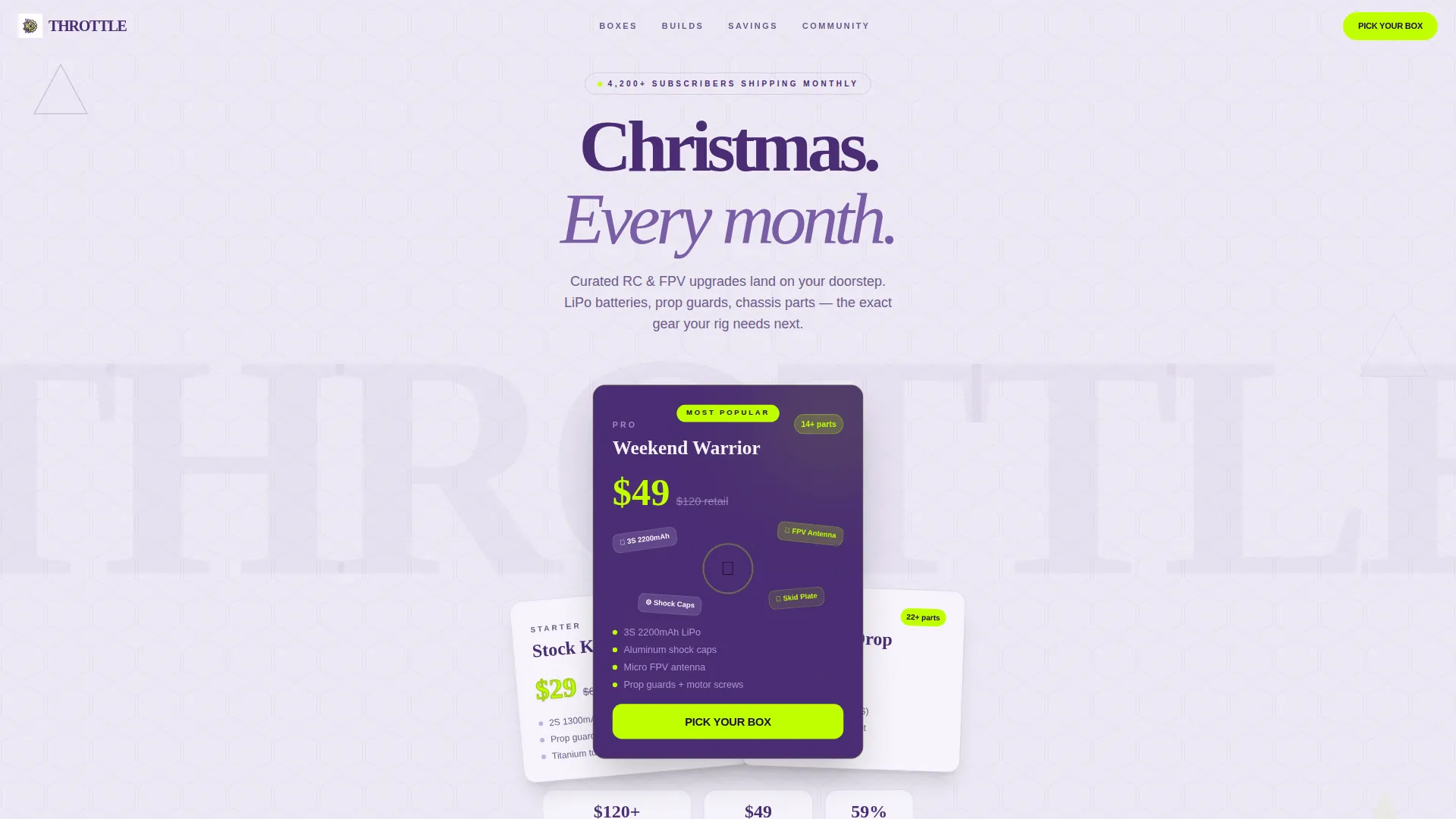 RC Hobby Subscription Box Landing Page Template