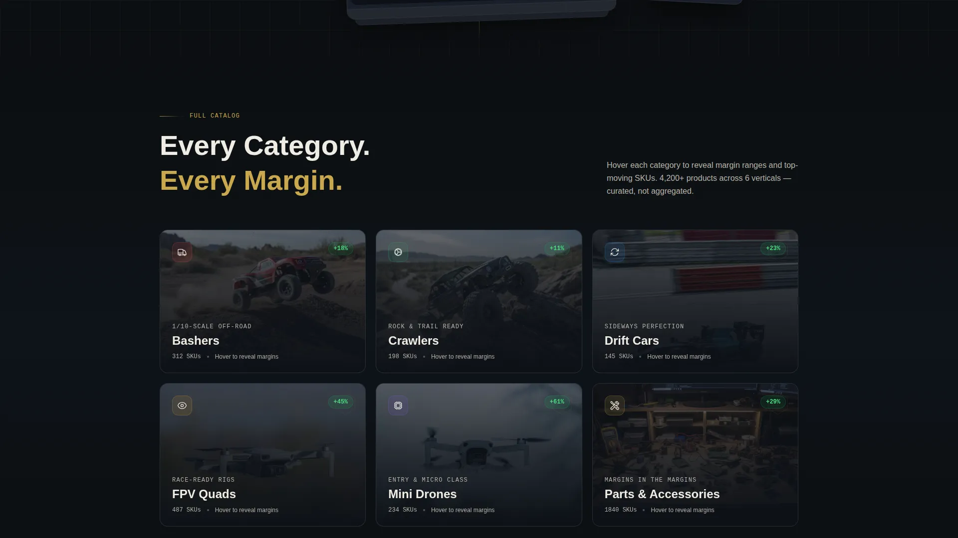 RC Cars & Drones Wholesale Landing Page Template