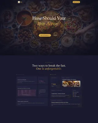 Catering Landing Page Template - Bento Grid Design