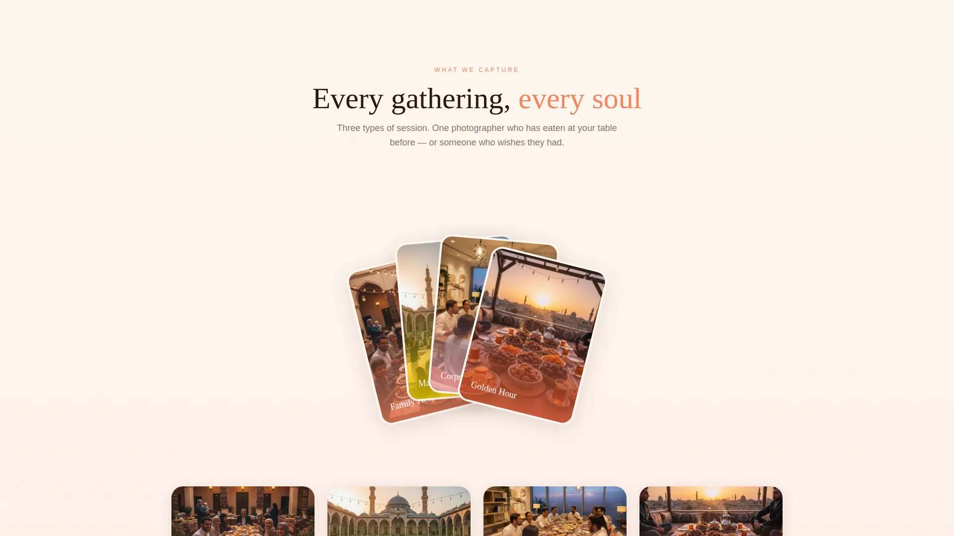 Ramadan Photography Landing Page Template