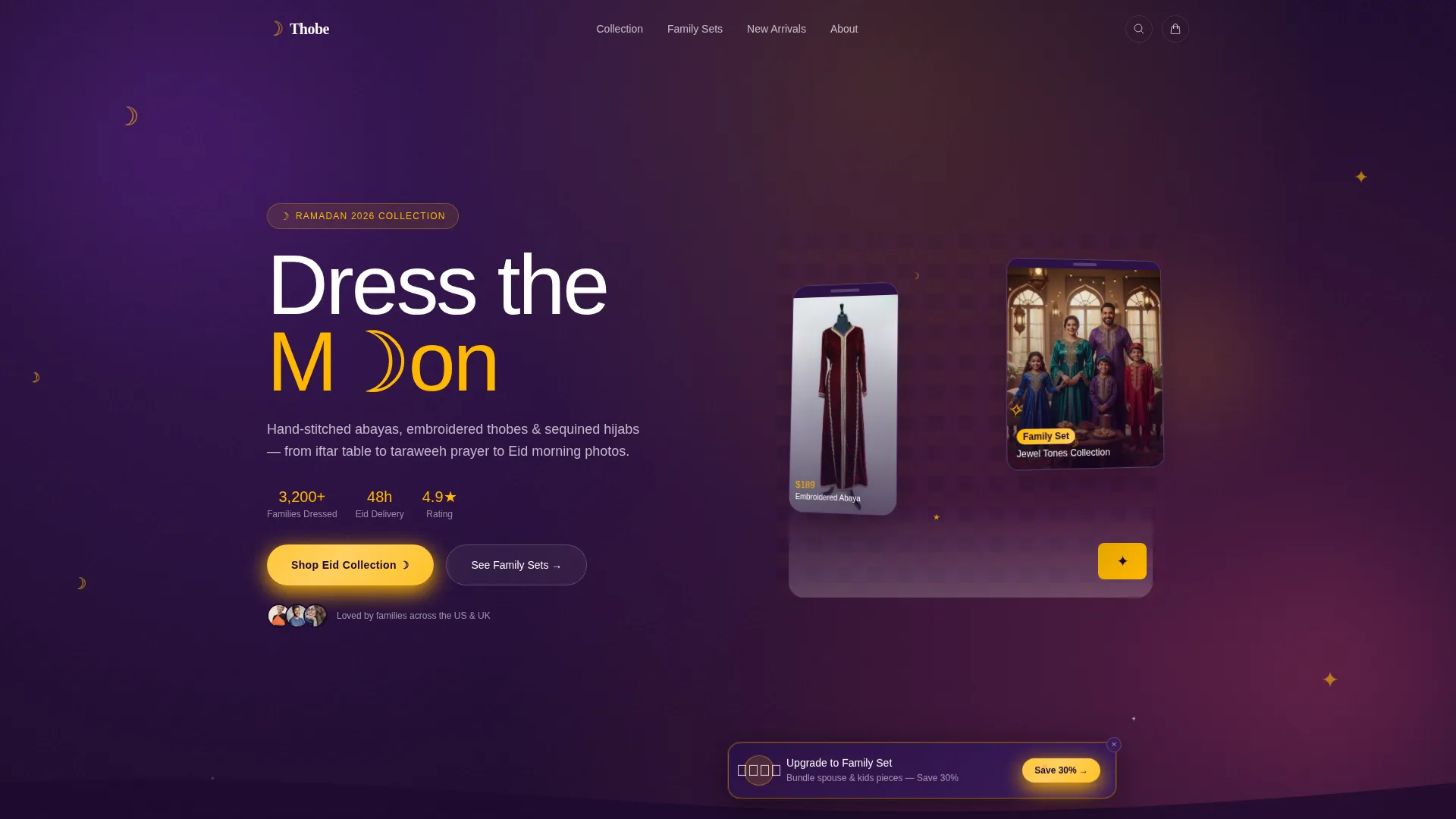 Festive Modest Fashion Landing Page Template