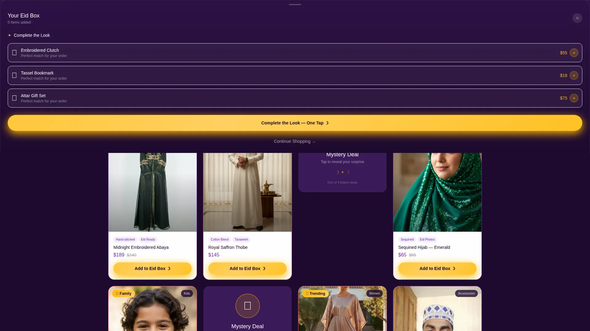 Festive Modest Fashion Landing Page Template