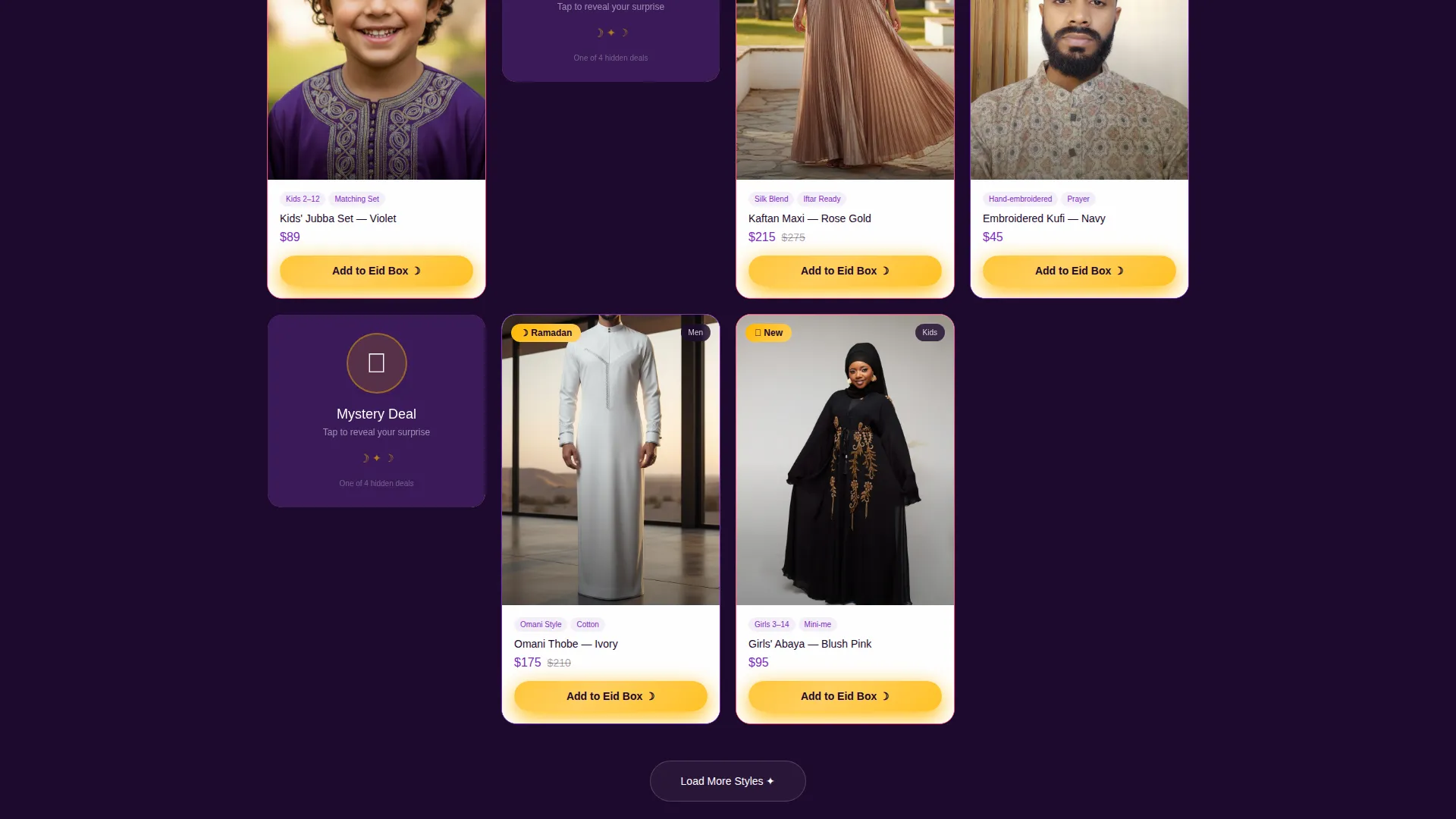 Festive Modest Fashion Landing Page Template