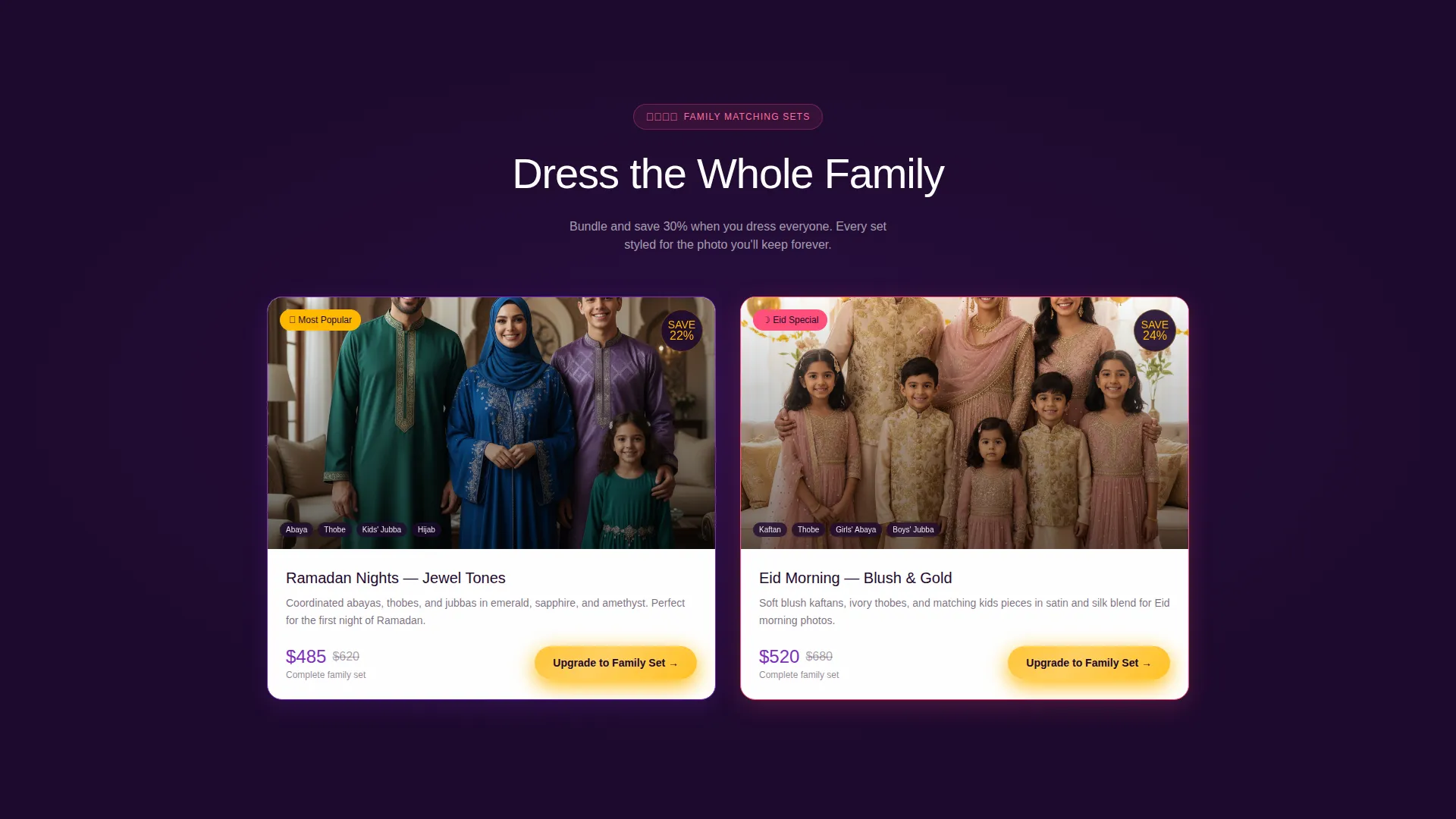 Festive Modest Fashion Landing Page Template