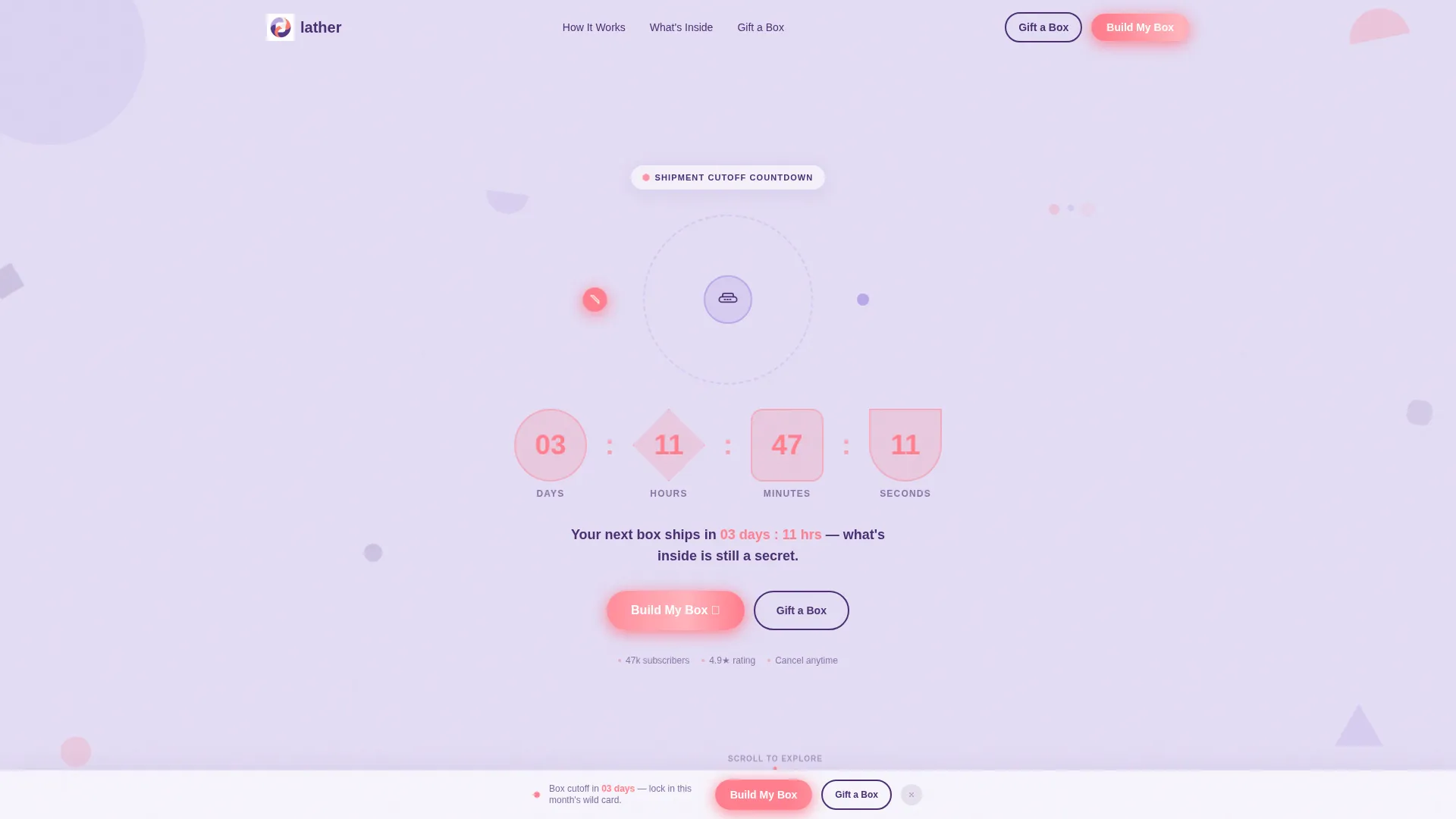 Certified Subscription Box Services Pre-Launch & Coming Soon Website Template