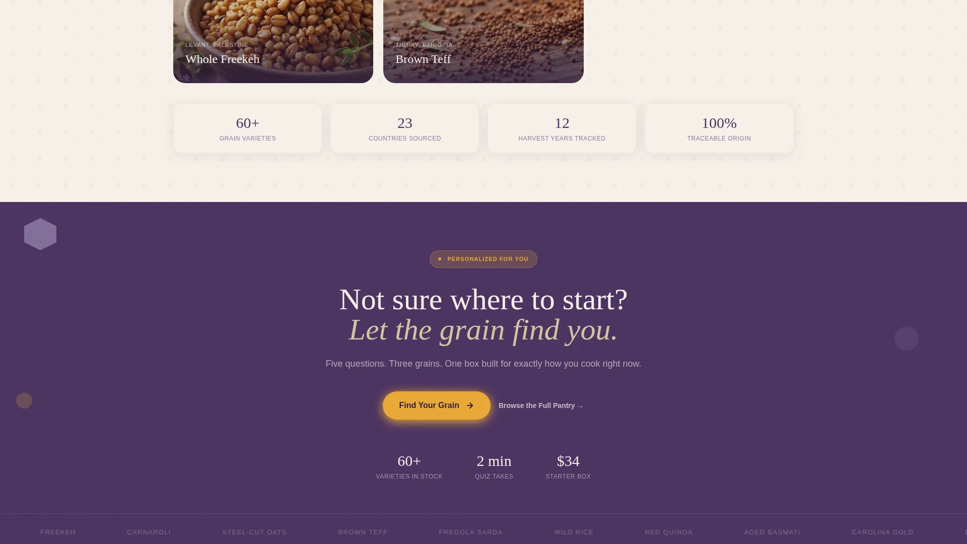 Artisan Specialty Grain Store Landing Page Template
