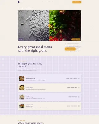 Artisan Specialty Grain Store Landing Page Template