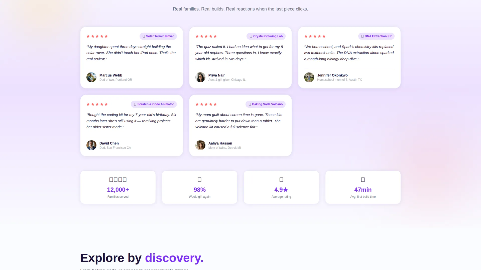 STEM Toy Store Landing Page Template