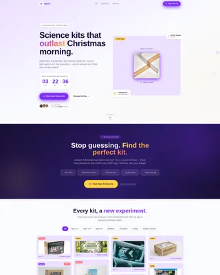 STEM Toy Store Landing Page Template