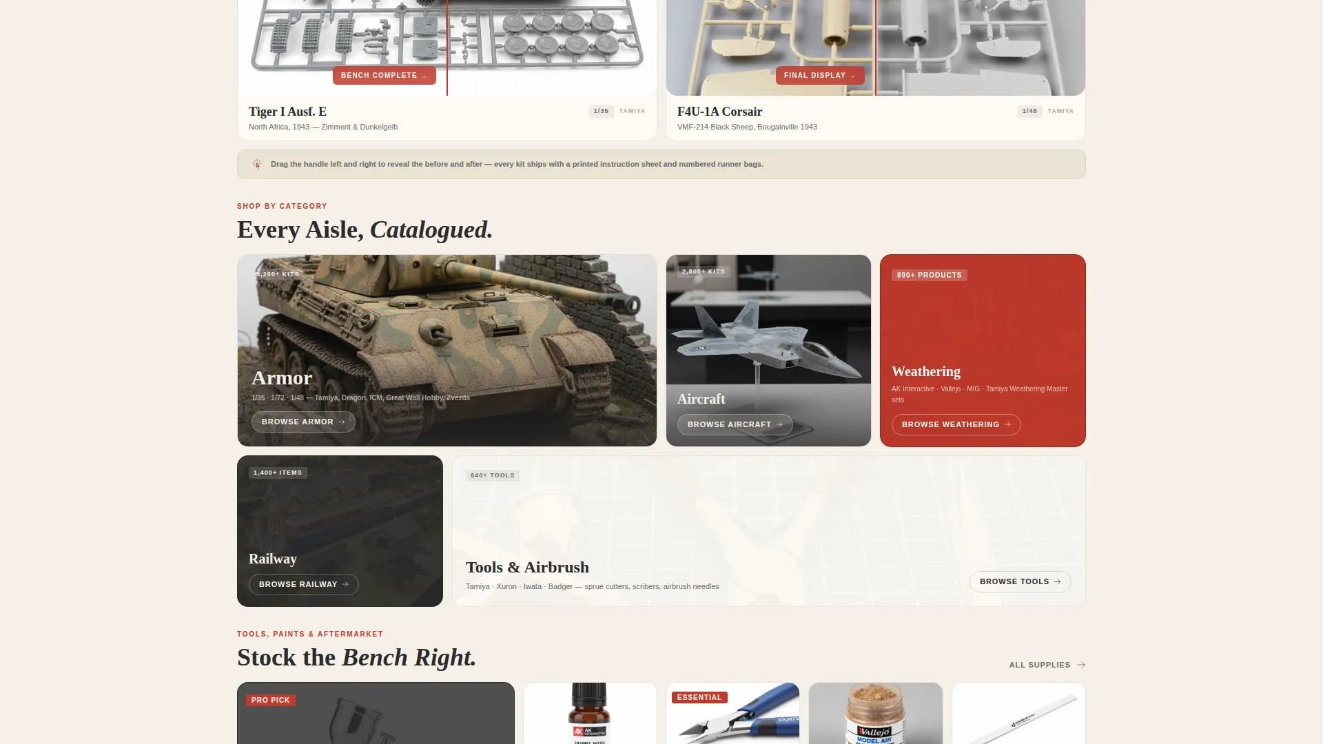 Hobby & Passion Supplies Professional Website Template
