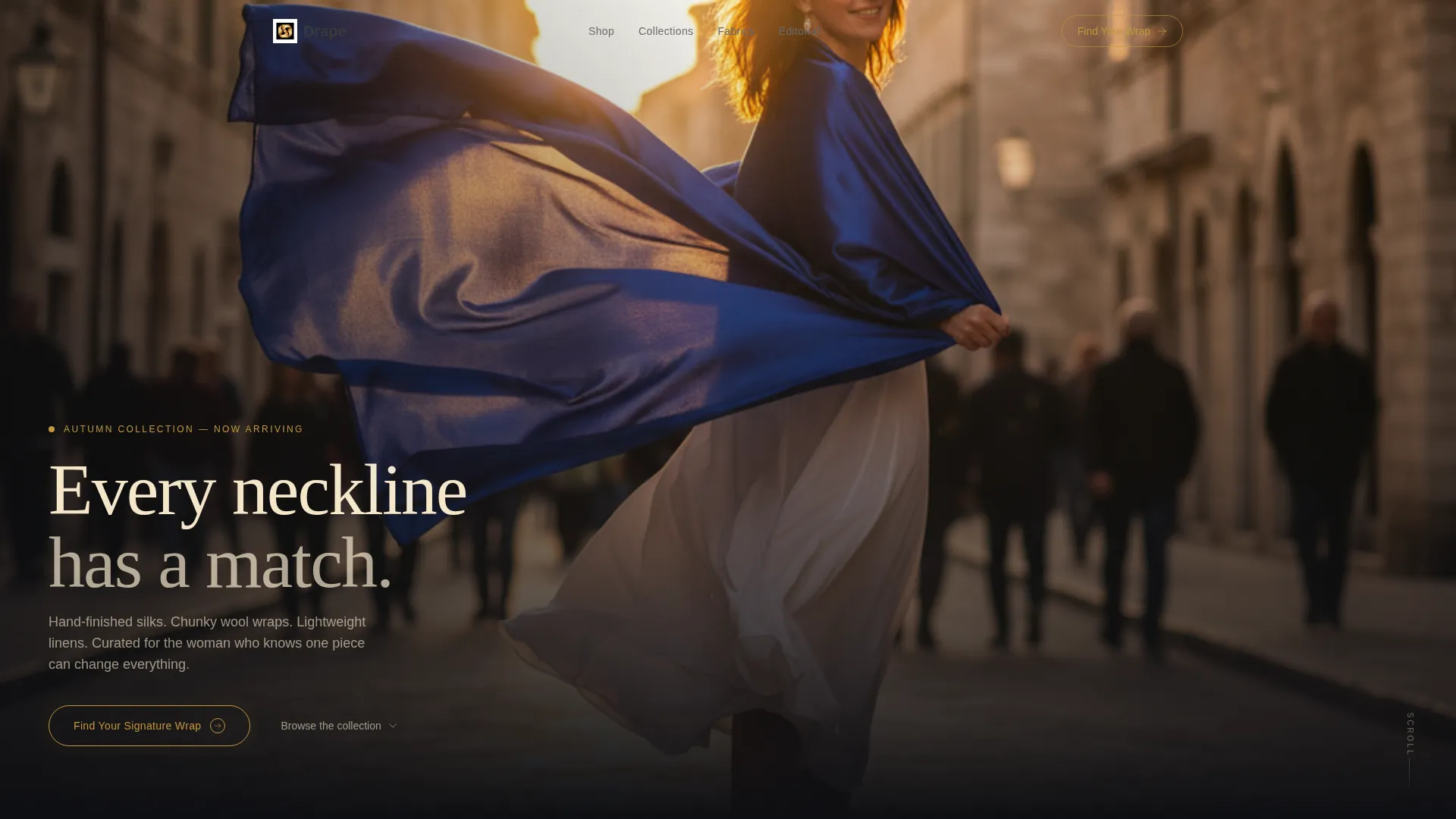 Scarves & Wraps Store Landing Page Template