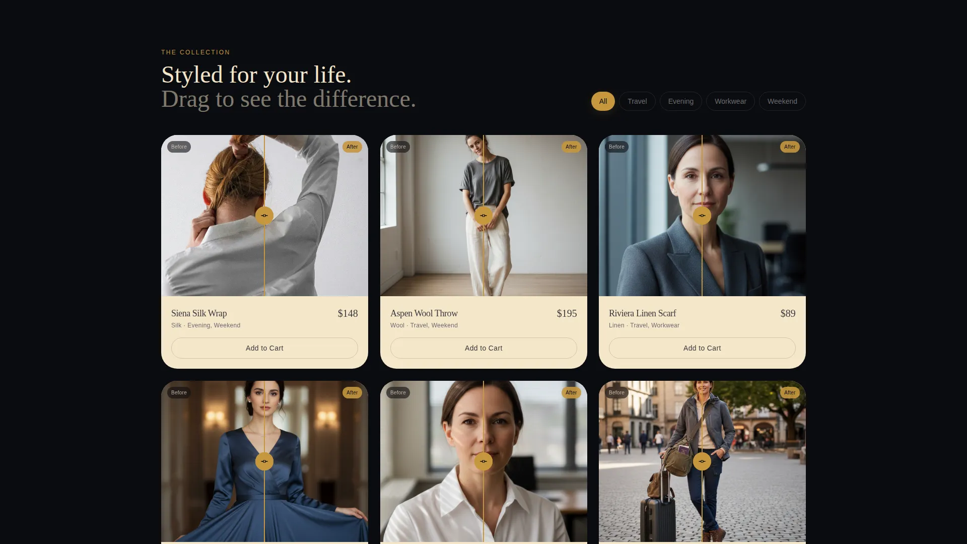 Scarves & Wraps Store Landing Page Template