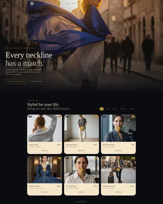 Scarves & Wraps Store Landing Page Template