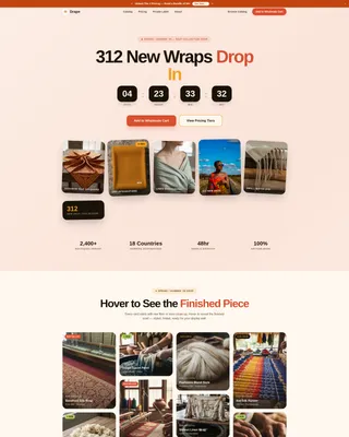 Vibrant Wholesale Scarves & Wraps Landing Page
