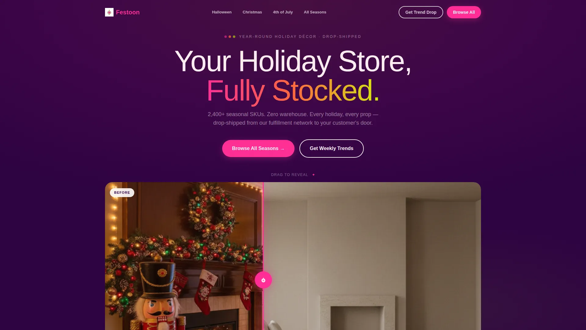 Seasonal Decorations Dropshipping Landing Page
