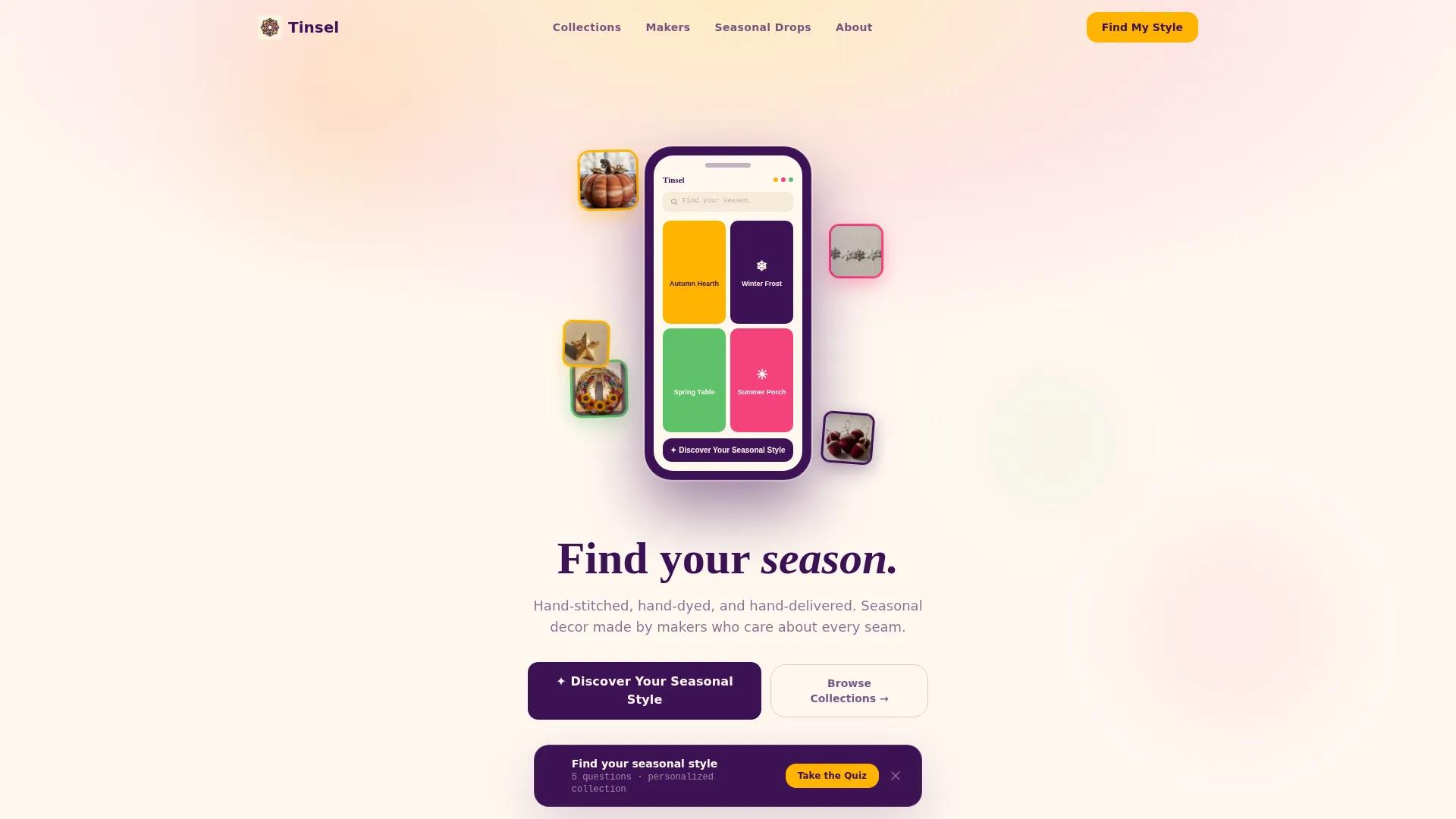 Artisan Seasonal Landing Page Template