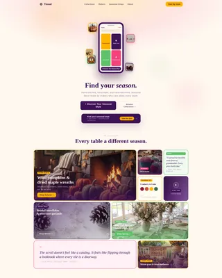 Artisan Seasonal Landing Page Template