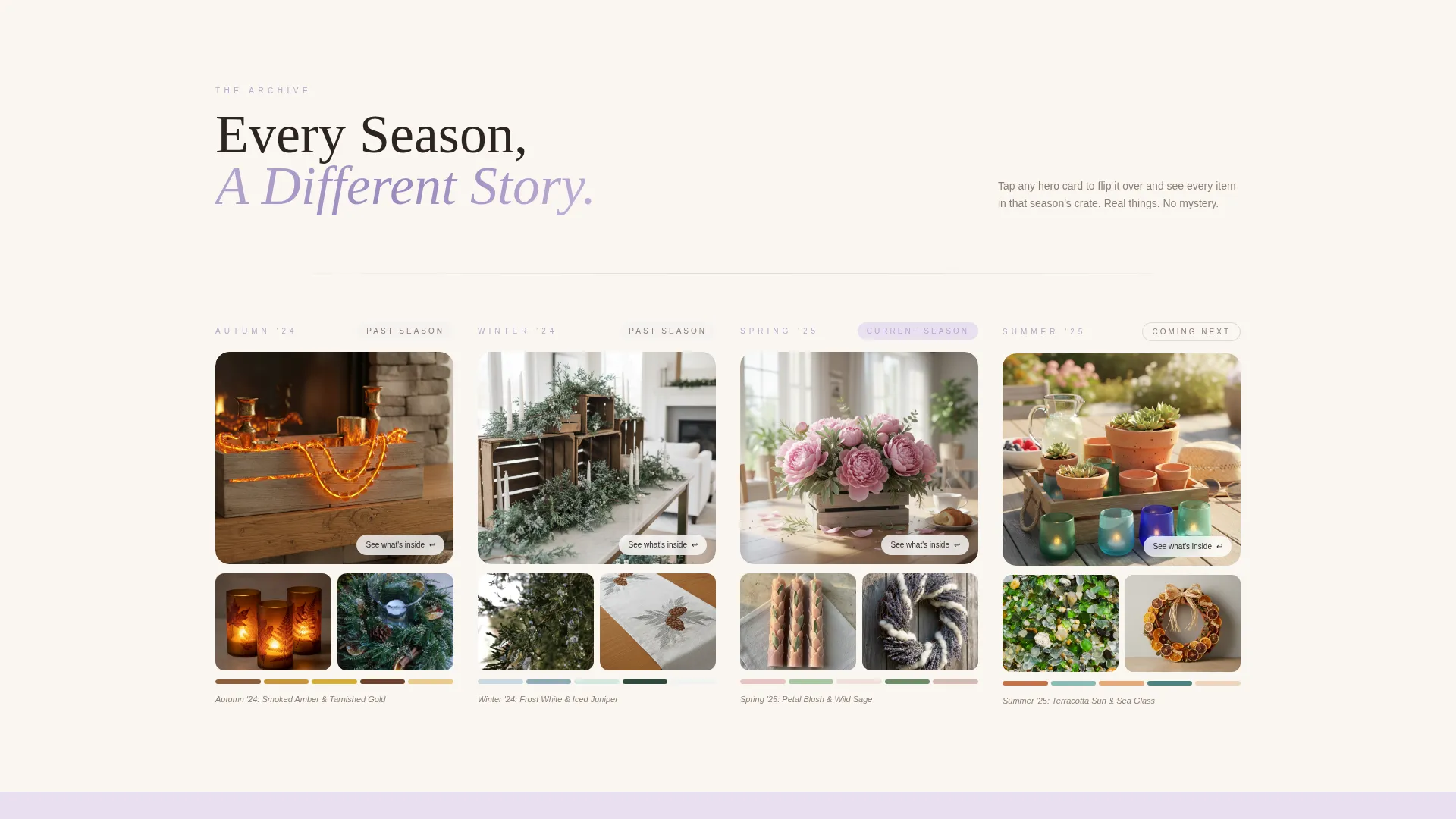 Seasonal Decorations Subscription Landing Page Template