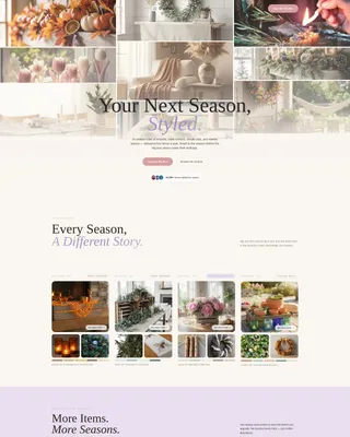 Seasonal Decorations Subscription Landing Page Template