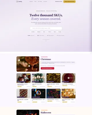 Curated Seasonal Decorations Landing Page Template