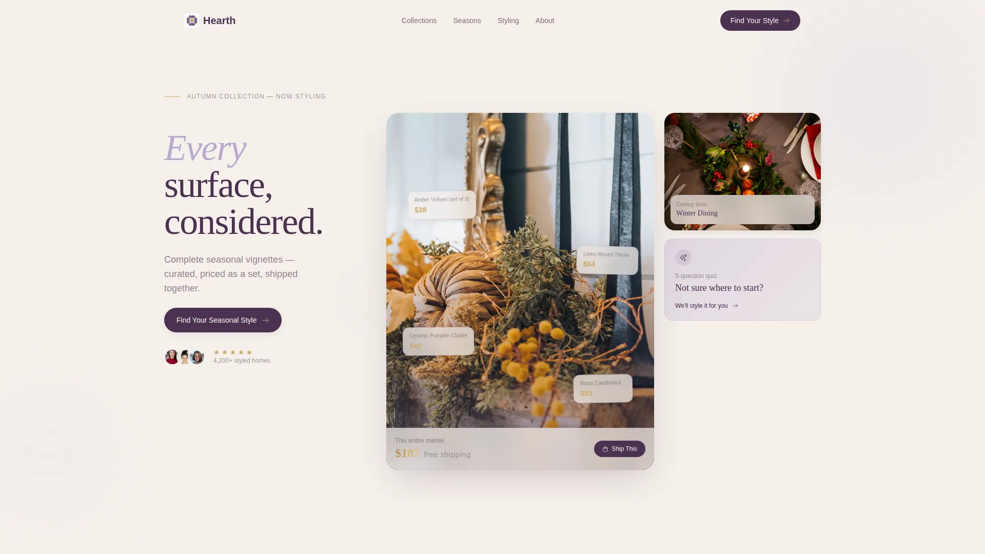 Specialist Home Décor & Lifestyle Professional Website Template