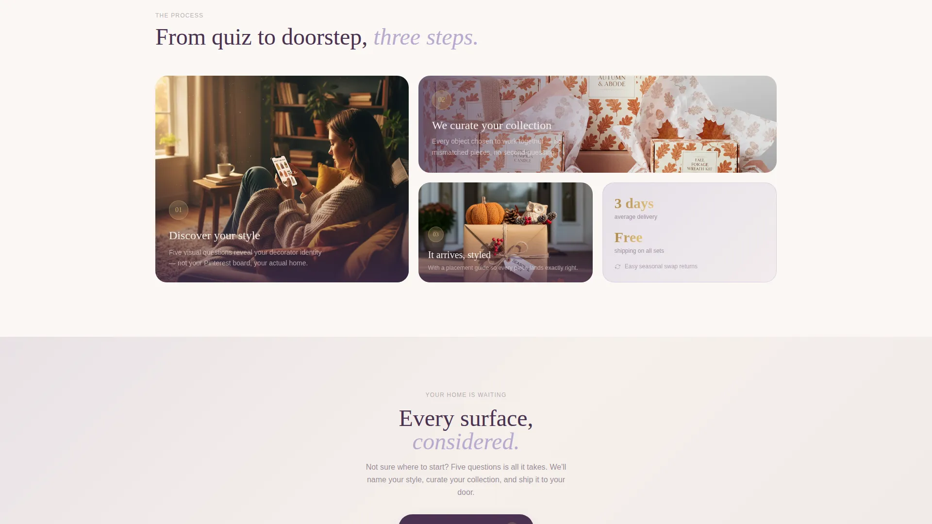 Specialist Home Décor & Lifestyle Professional Website Template