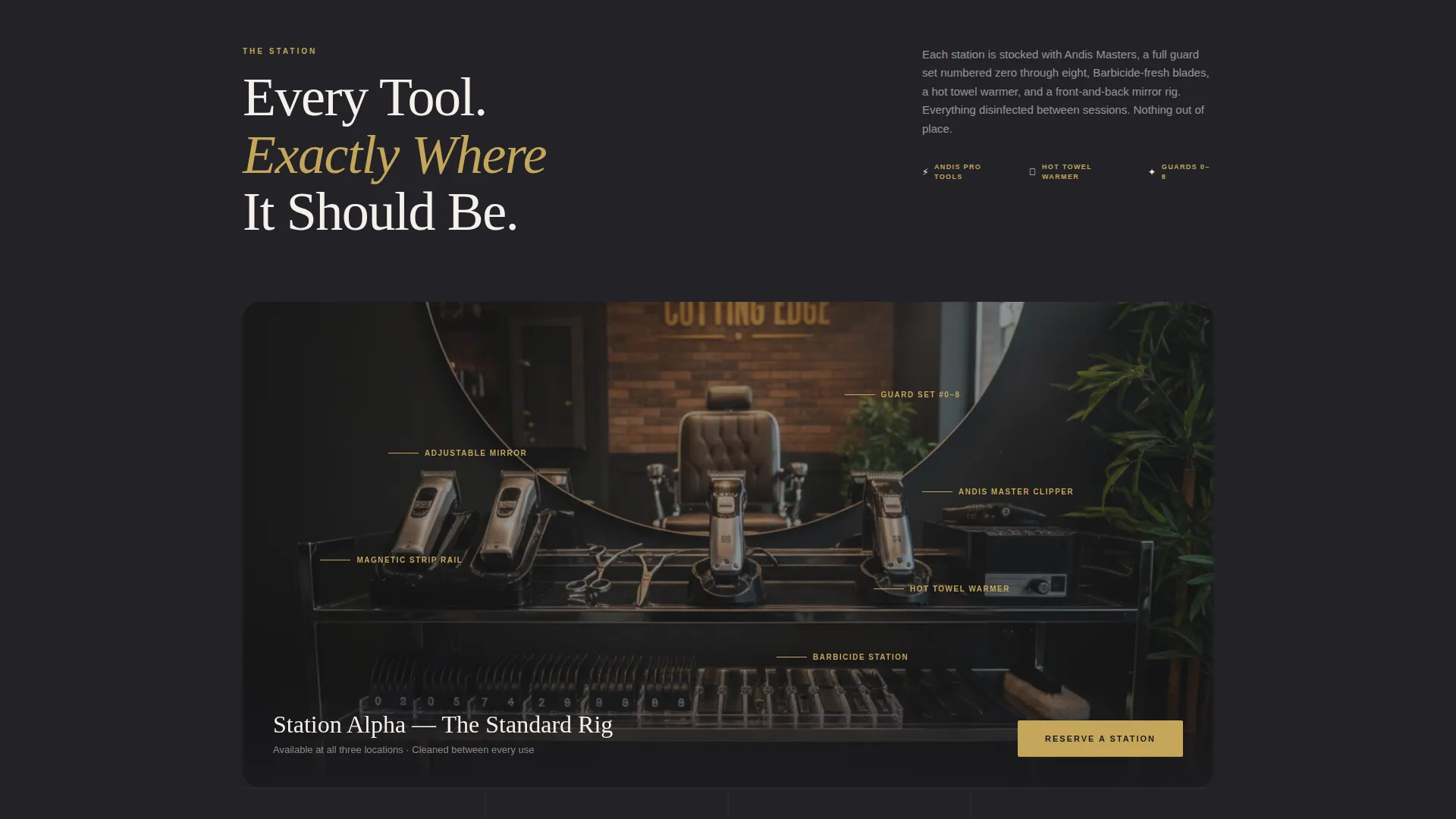 Bold Self-Service Barbershop Landing Page Template