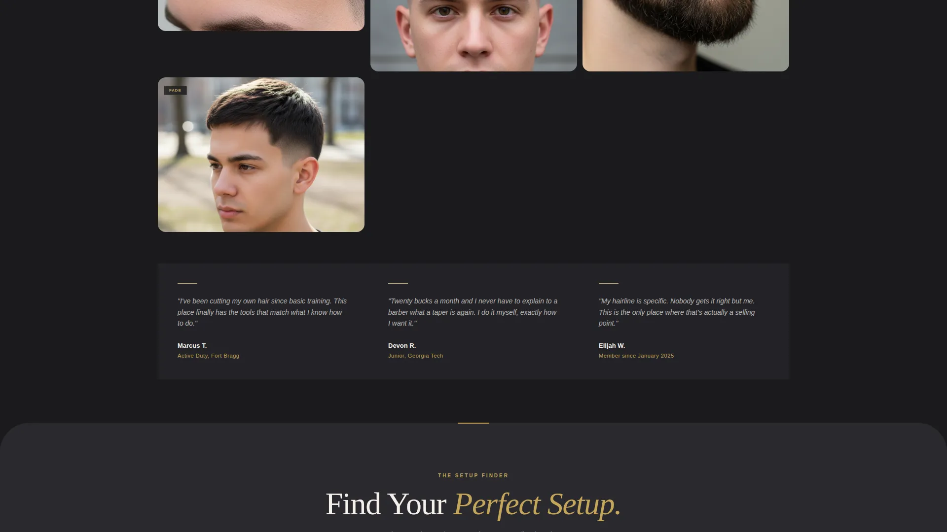 Bold Self-Service Barbershop Landing Page Template