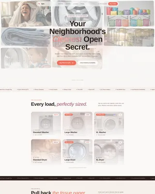 Vibrant Laundromat Landing Page Template