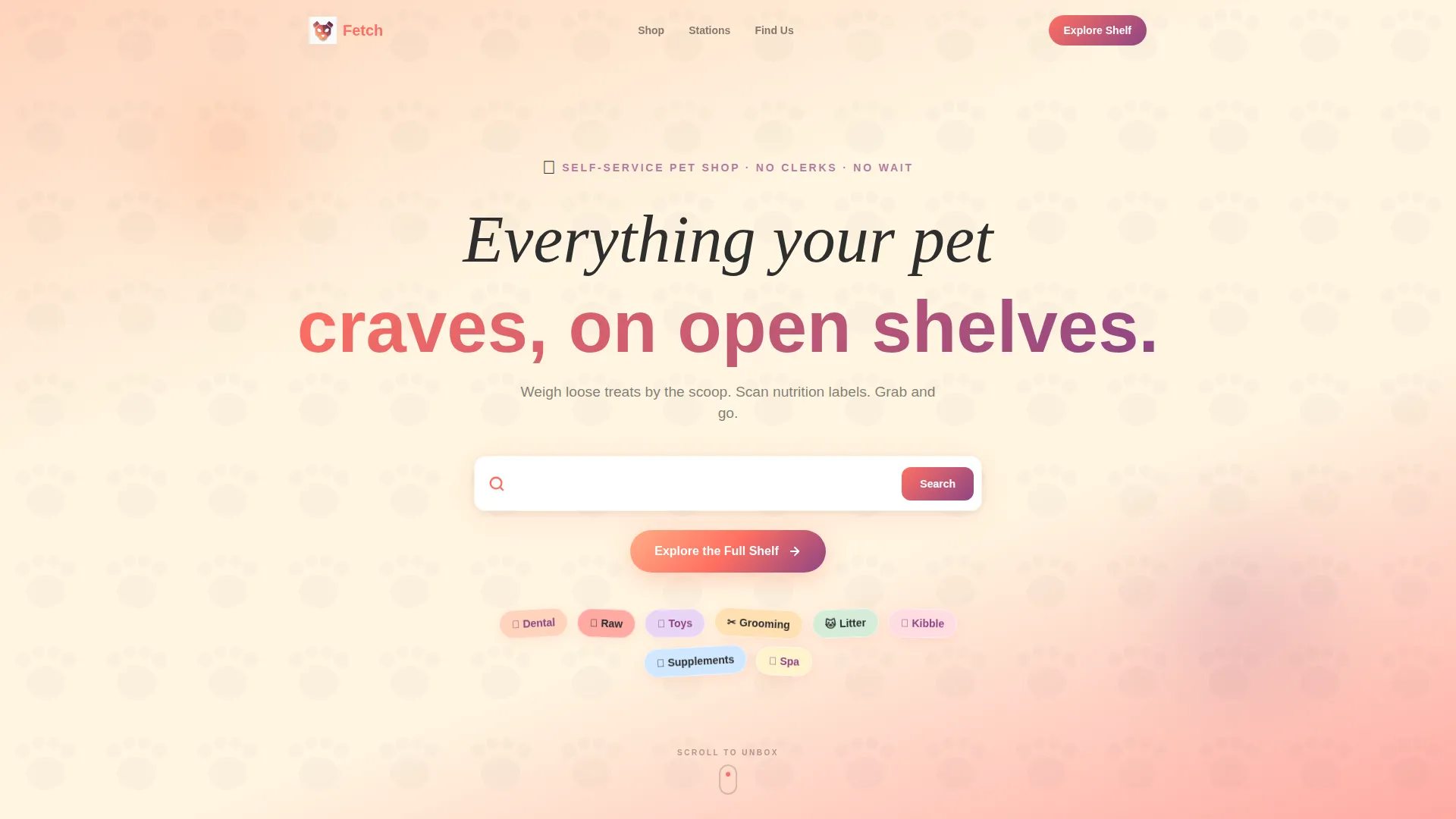 Vibrant Self-Service Pet Shop Landing Page Template