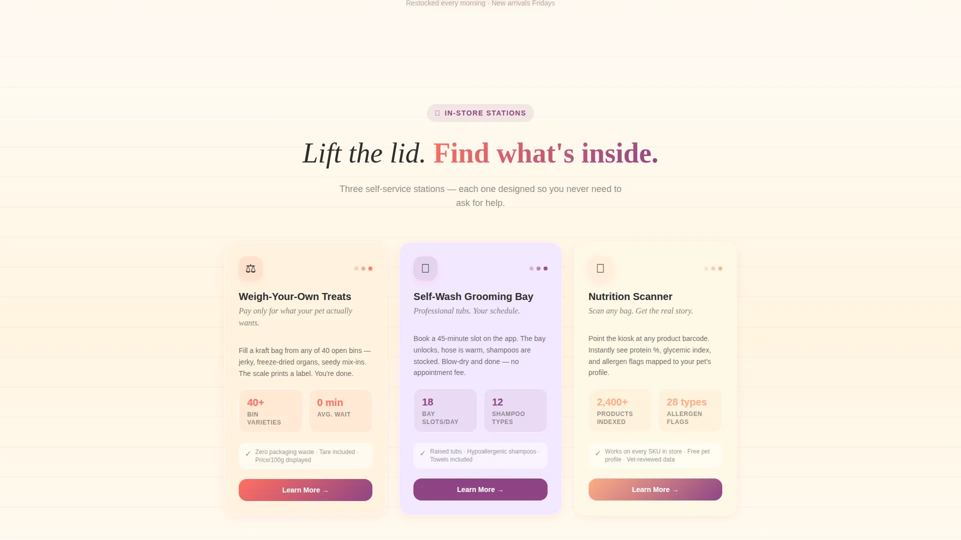 Vibrant Self-Service Pet Shop Landing Page Template