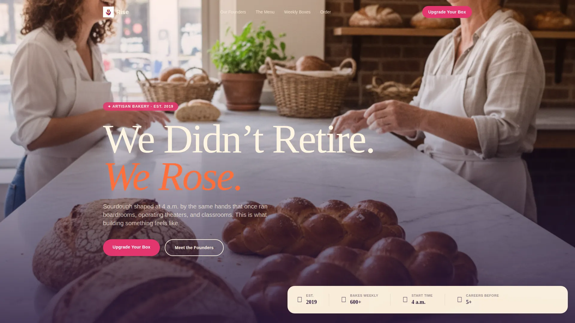 Handcrafted Sourdough Bakery Landing Page Template