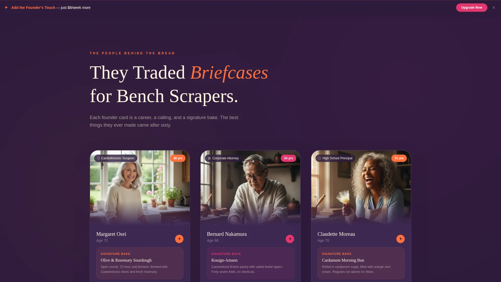 Handcrafted Sourdough Bakery Landing Page Template
