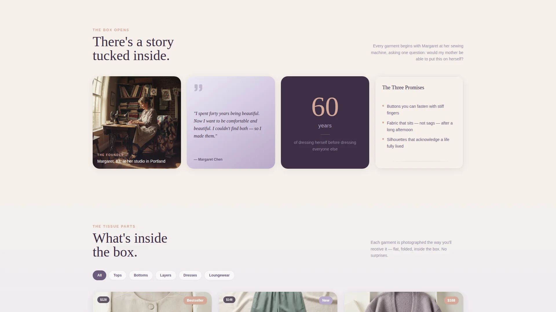 Senior Fashion Landing Page Template | Elegant & Shoppable